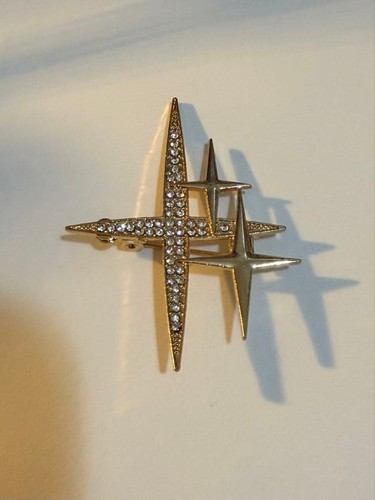 Stern motiv gold brosche - stern,