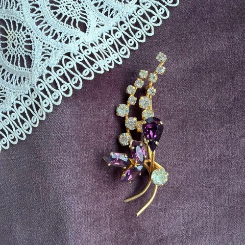 Vintage lila strass - vintage,