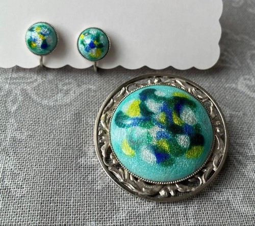 Vintage wasserblau brosche - vintage,