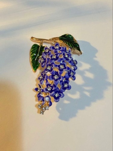Glyzinie blumen brosche antik - glyzinie,
