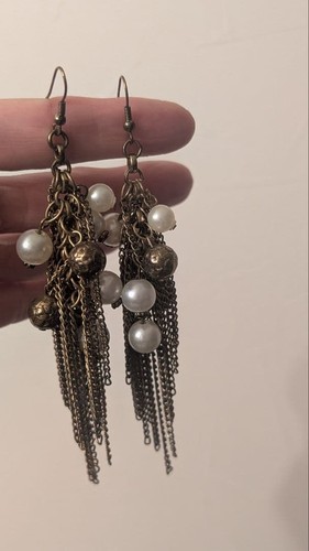 Vintage perlenkette fransen - vintage,