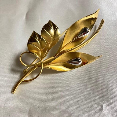 Gold antik vintage brosche - gold,