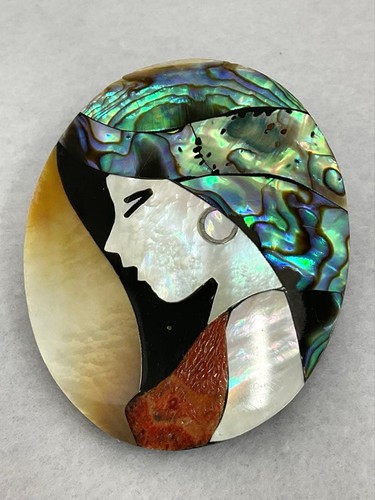 Vintage muschel dame profil - vintage,