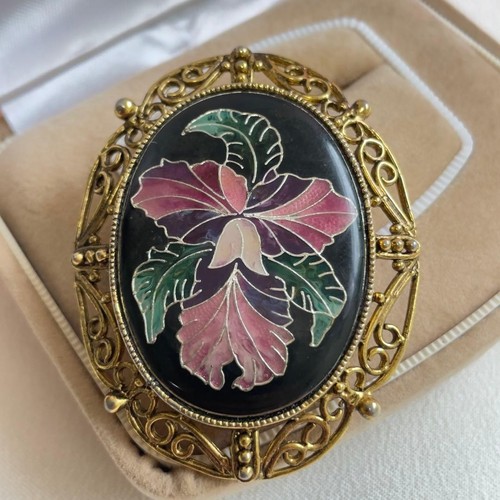 Vintage blumen brosche antik - vintage,
