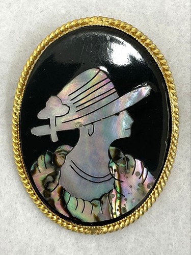 Vintage muschel dame profil - vintage,